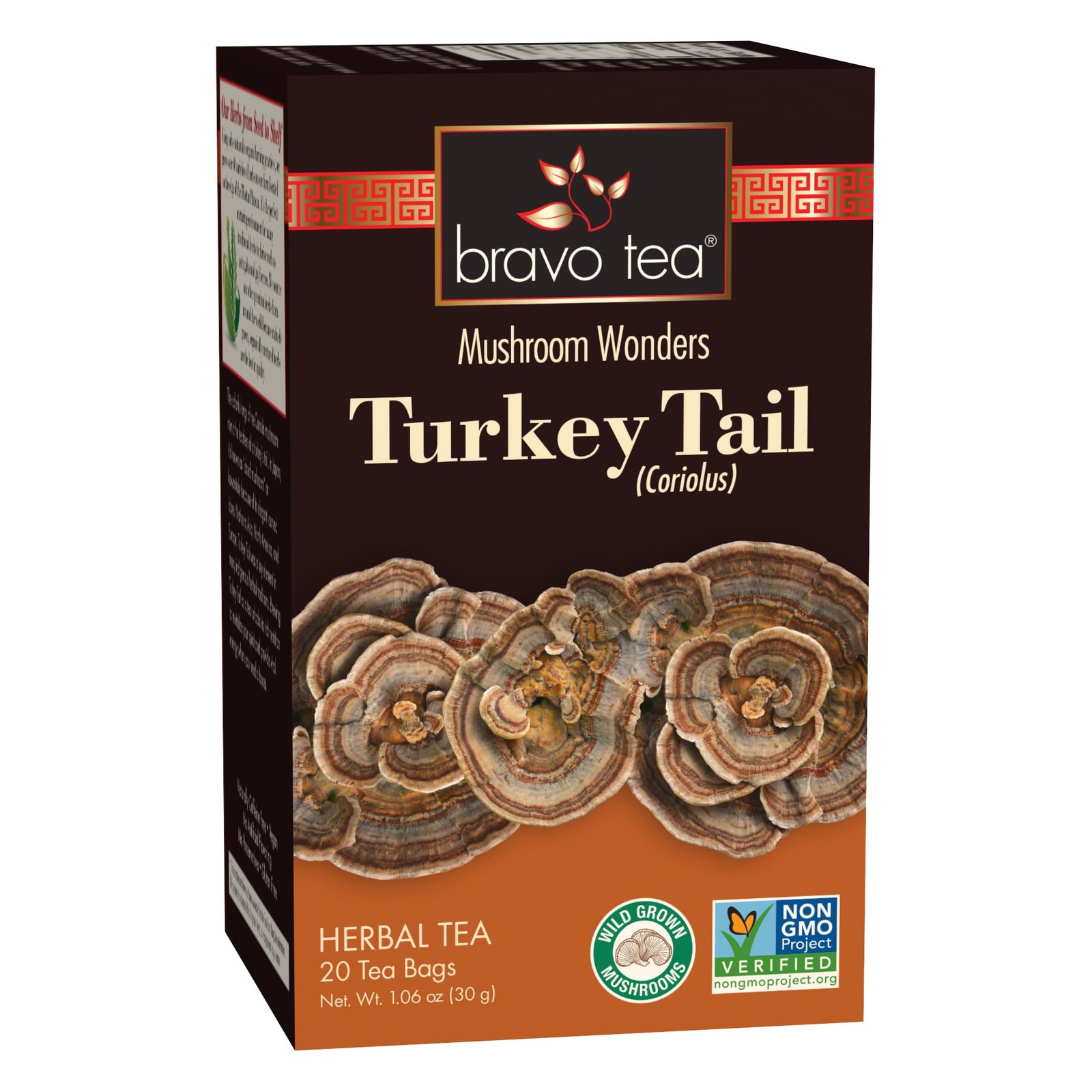 Turkey Tail Mushroom Tea Organic Herbal Blend Caffeine Free Non Gmo 1 Ounce