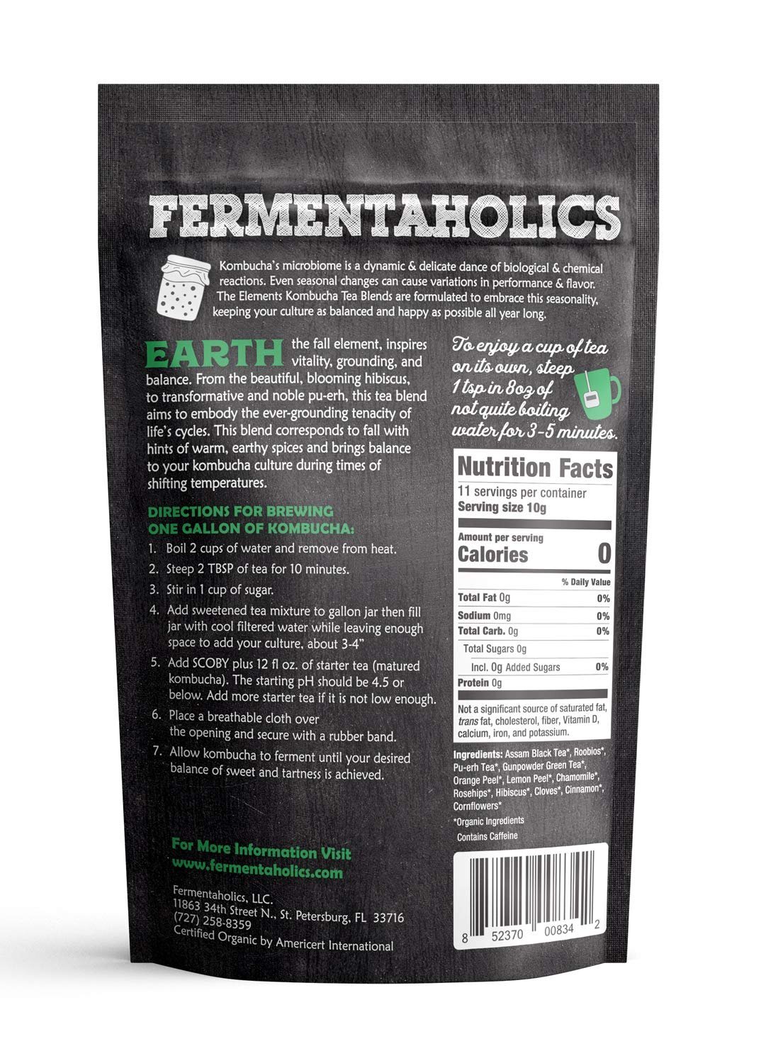 Earth Blend, Element Kombucha Tea Blends – Perfect for Brewing Kombucha