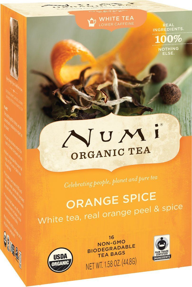 Numi Tea Organic Orange Spice White (3×16 bag) 48 Count (Pack of 1)