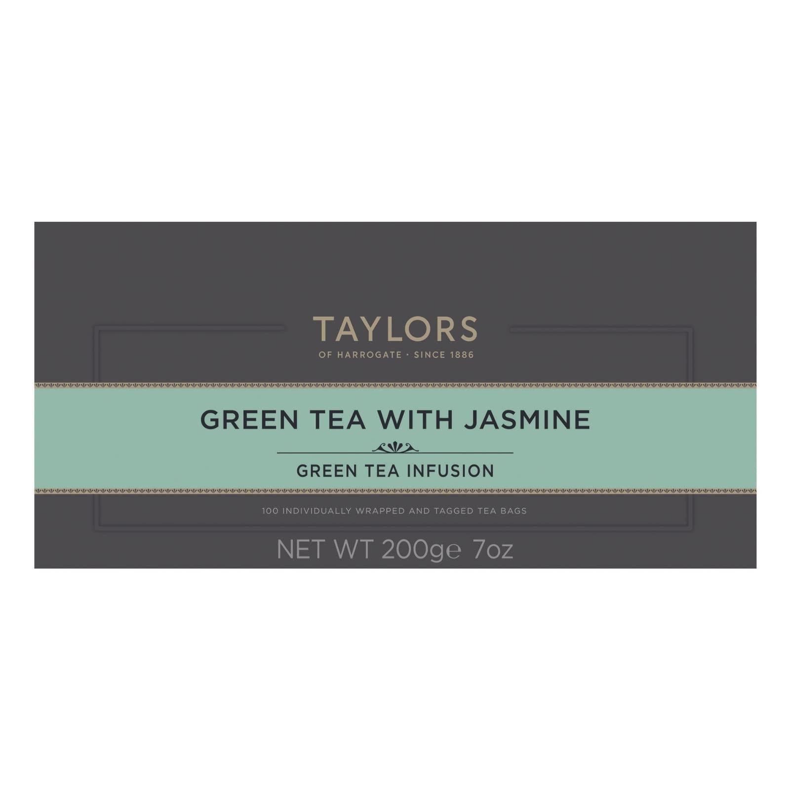 Taylors of Harrogate Green Tea with Jasmine, Individually Wrapped Bags, 100