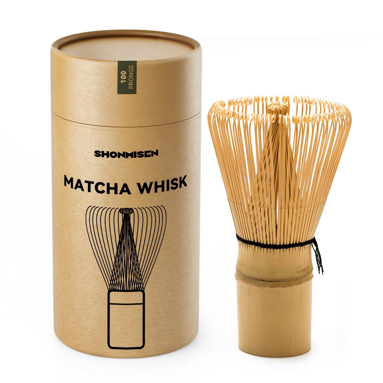 Bamboo Matcha Whisk 80/100/120 Prong, Traditional Japanese Chasen Matcha Stir…