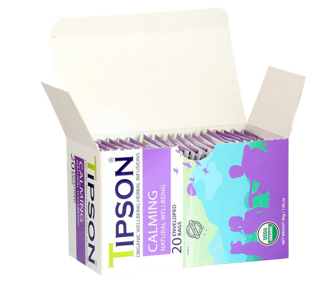 Tipson Calming – Natural Wellbeing20 Ceylon Tea Bags – 30g