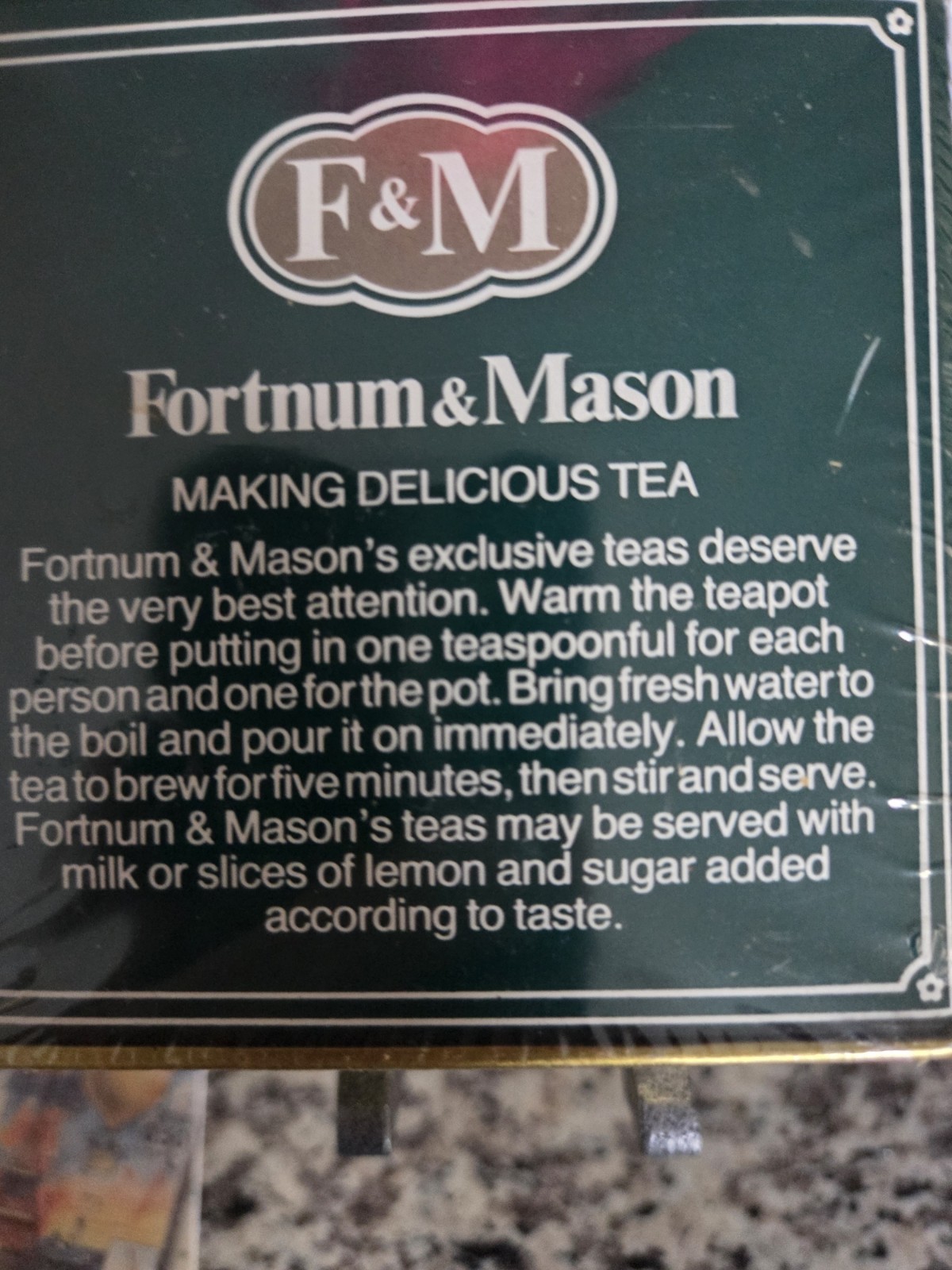 Fortnum & Mason Lapsang Souchong Leaf Tea In Vintage Sealed Tin Unopened Rare