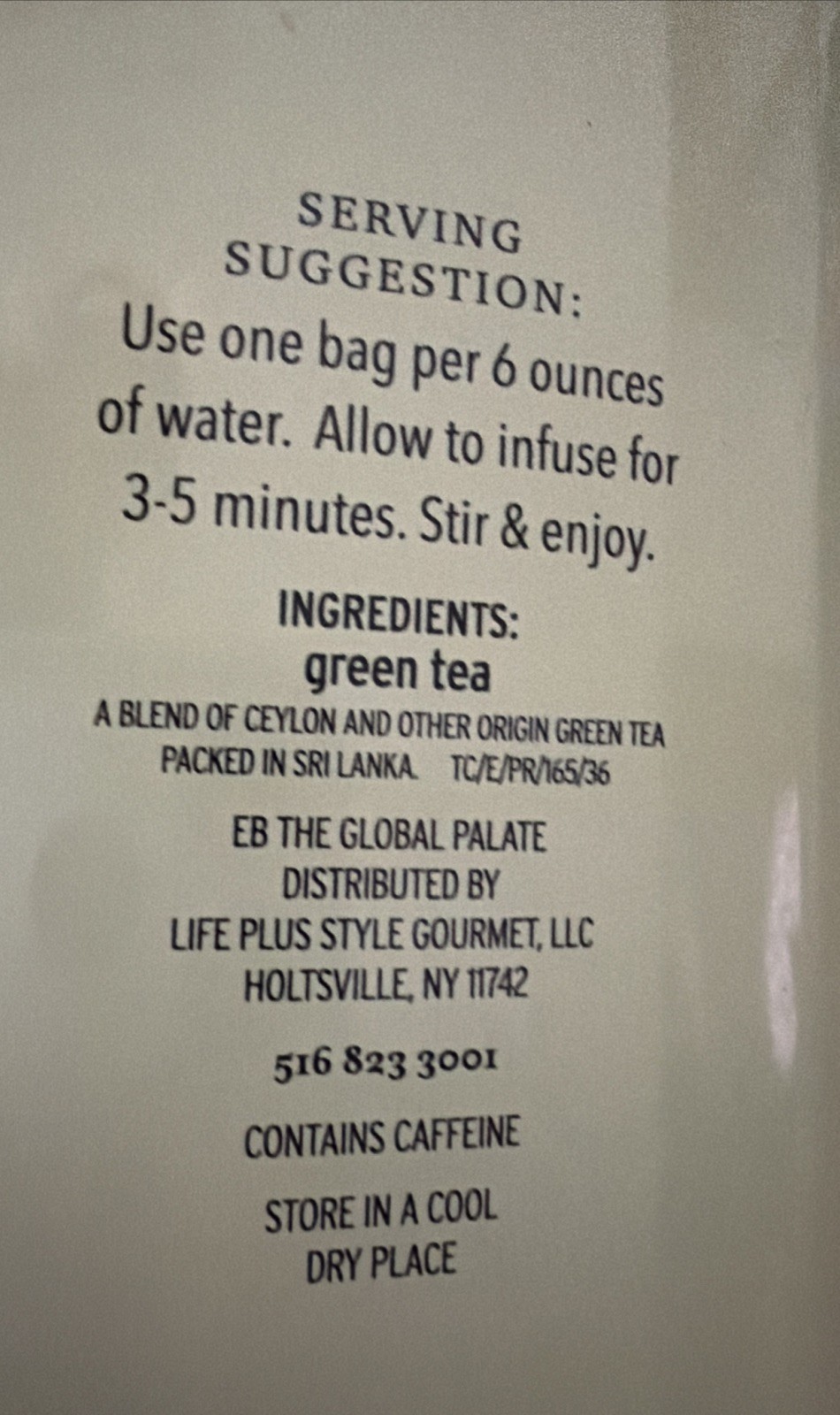 WILLIAM & SPENCE 🫖GREEN TEA 🫖 100 tea bags-2 tins BB:2/2028 Contains Caffeine