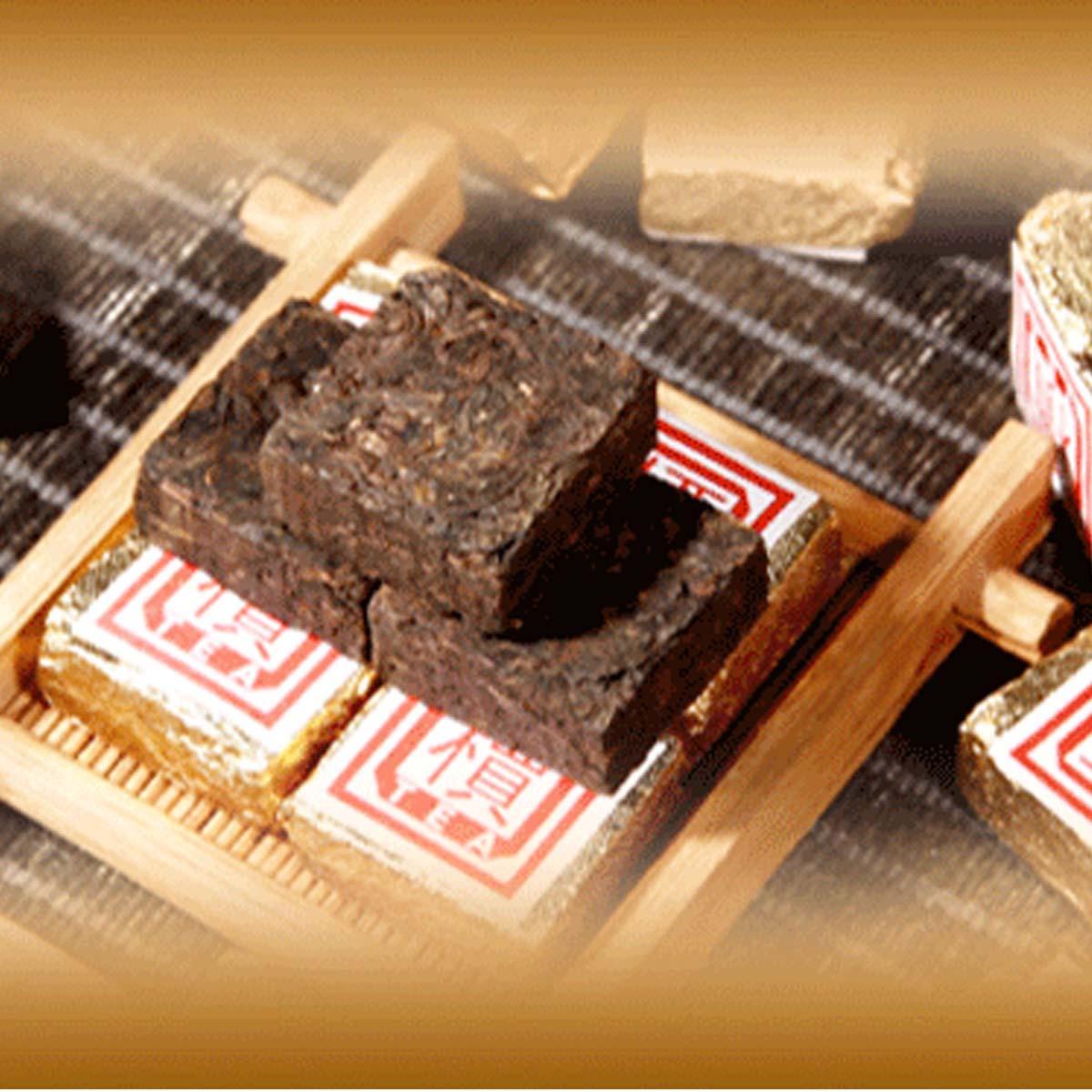 1Pc/Cup Mini Brick Tea Ripe Puerh Tea Yunnan Bulk Bohai Square Puer Tea 50g-500g