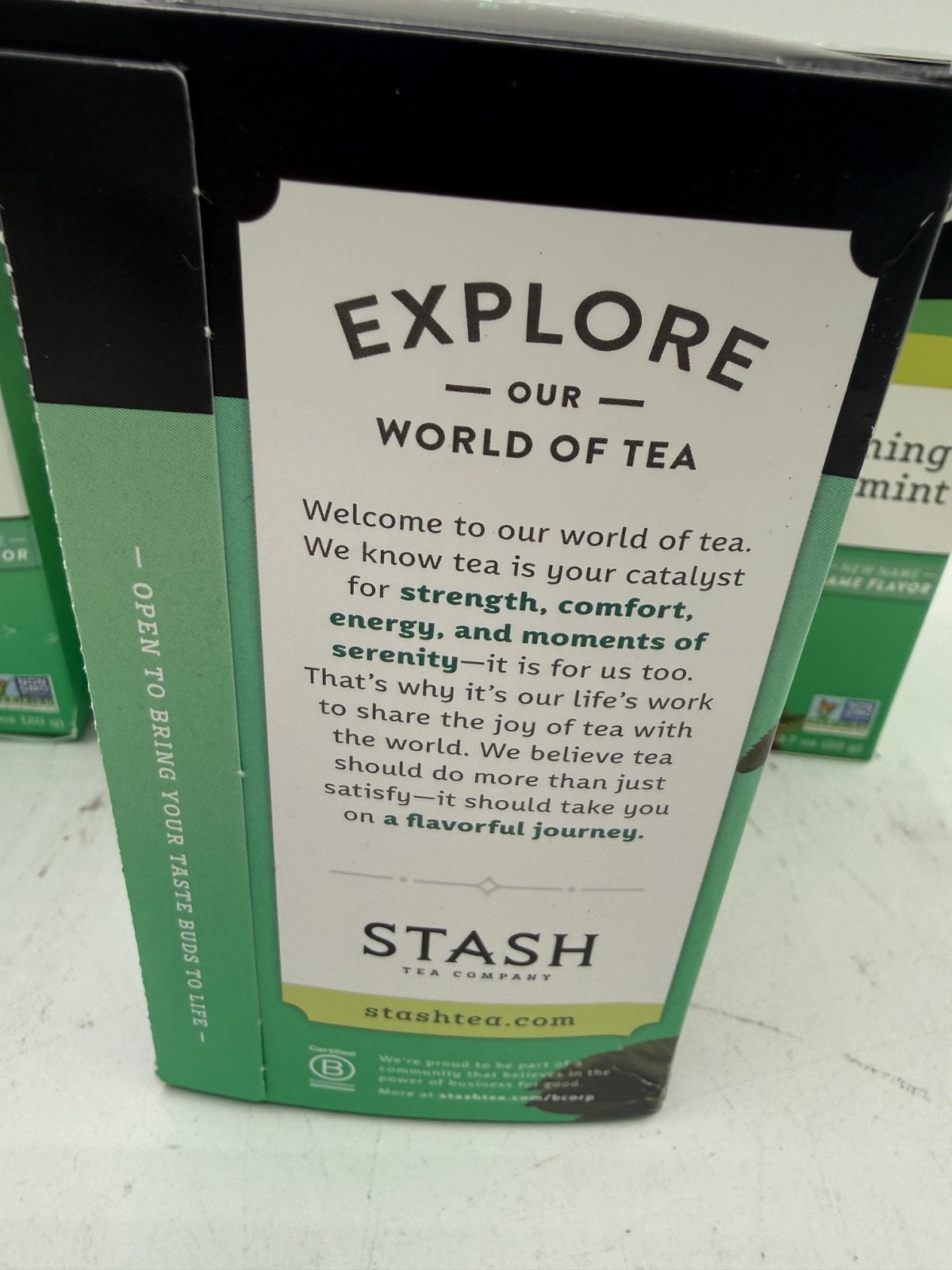 6 Boxes of 20 Stash Peppermint Herbal Tea Bags, Caffeine Free, EXP: 02/13/2027