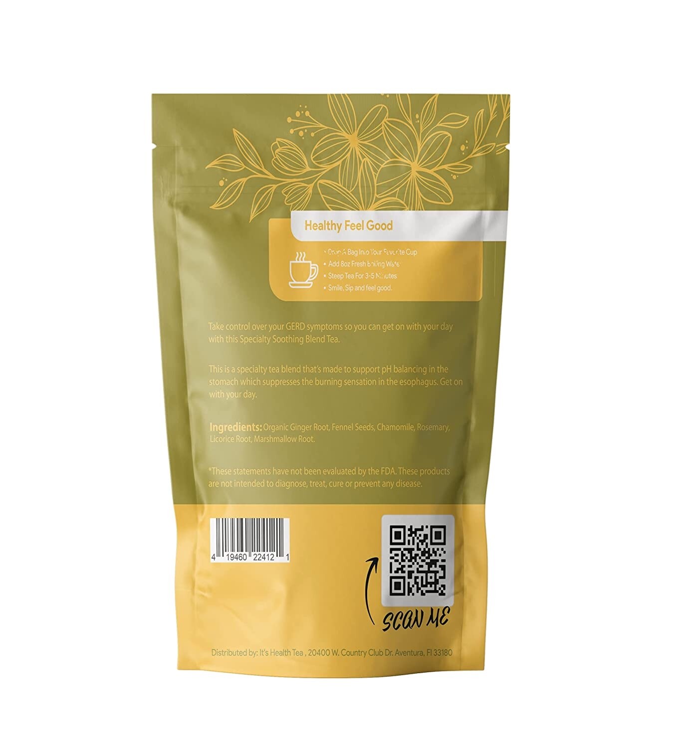 GERD Natural Herbal Tea for Acid Reflux & Heartburn Relief and Support