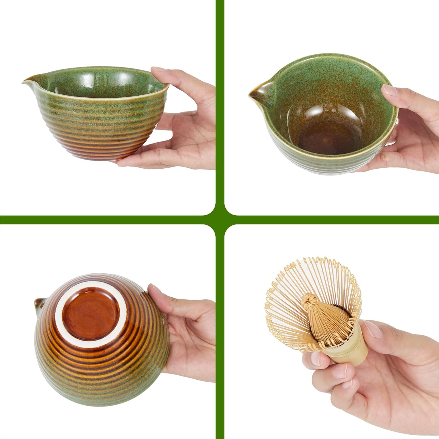 7 Pcs Matcha Whisk Set Bamboo Whisk Holder Bamboo Scoop Scoop Rest for Tea Lover