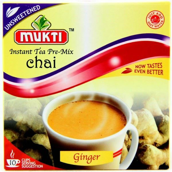 Mukti Unsweetned Ginger Chai Instant Pre-Mix – 10’s – 220g – Pack of 2