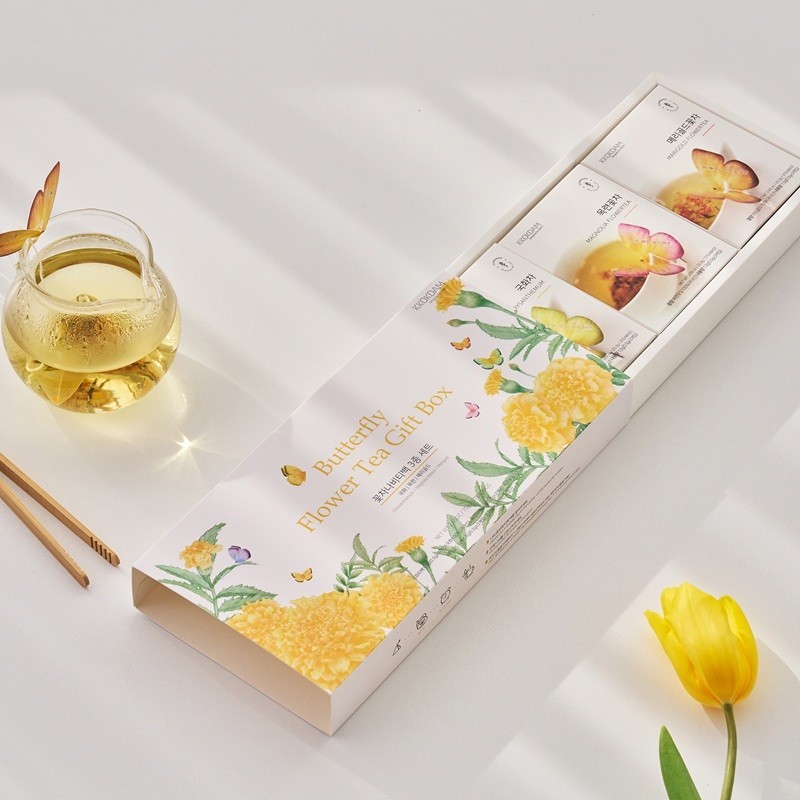 Kkokdam Butterfly Tea Bag Gift Set-Yellow (3 flavor*3ea)