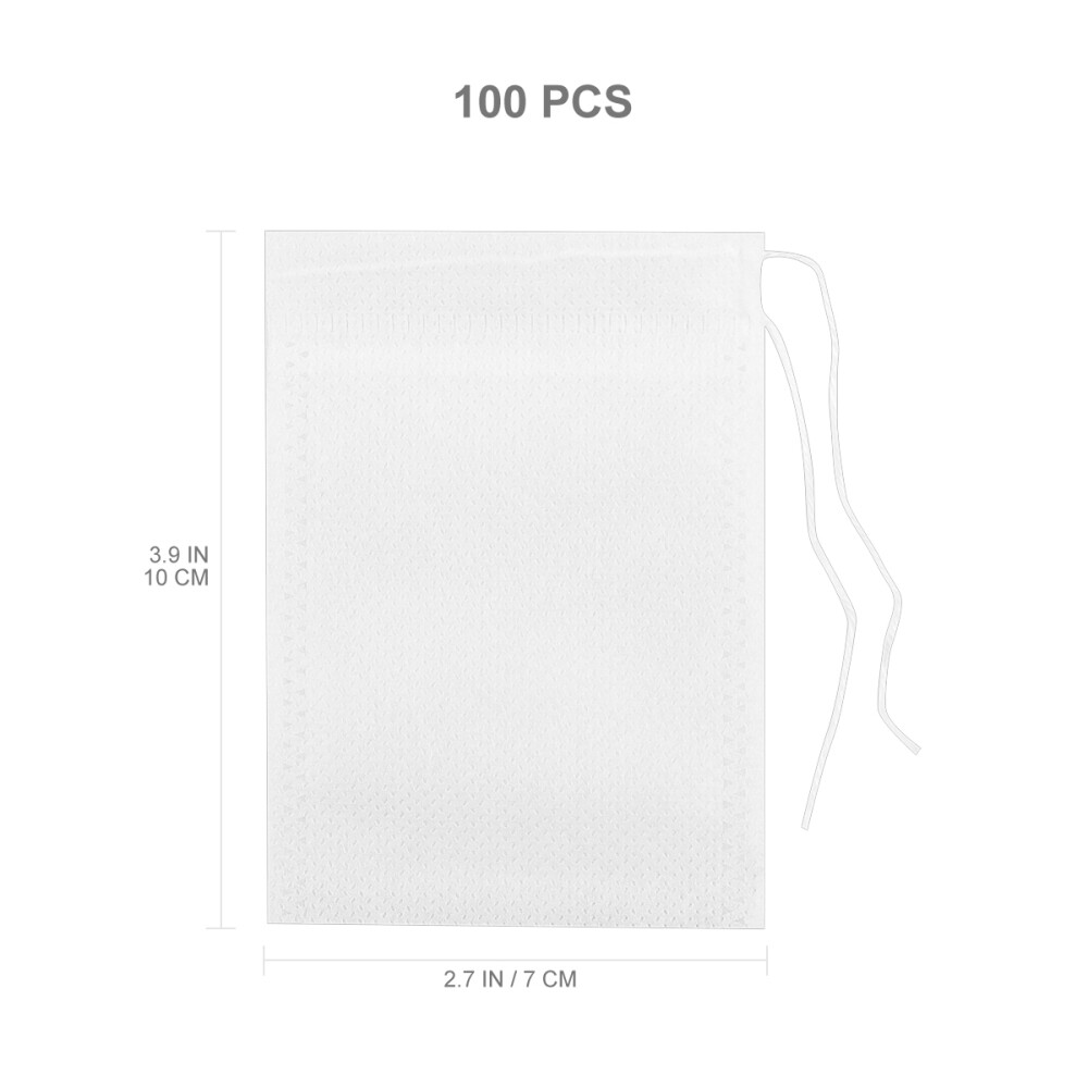 100Pcs Drawstring Filter Empty Bag Non-Woven Bags for Loose Leaf Tea Powder Herb