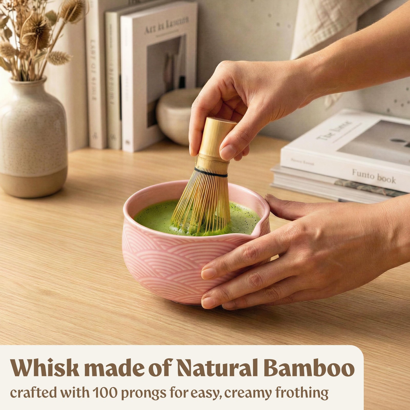 Matcha Kit Whisk Set (7 Pcs) – Complete Matcha Set, Matcha Bowl with Spout, W…