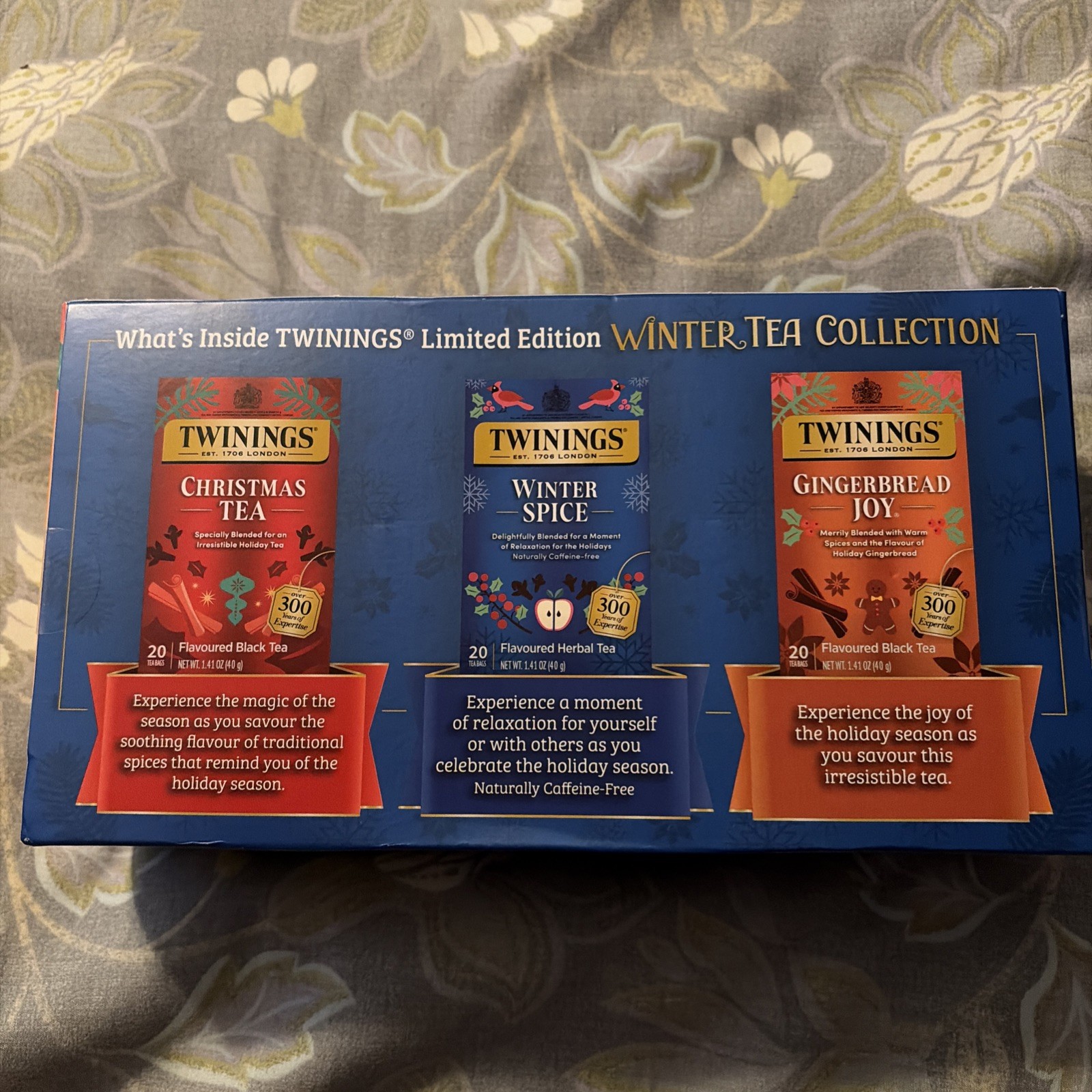Twinings Winter Tea Collection 60CT Winter Spice Gingerbread Joy Christmas Tea