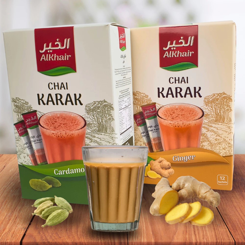 Karak Chai Instant Milk Tea Premix Sugar Free Cardamom Tea 12 Sachets 3 Packs