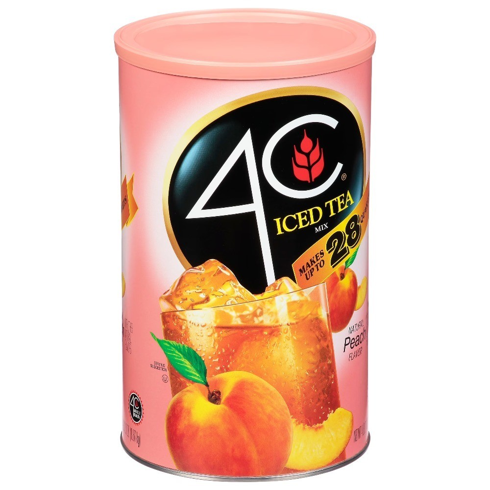 Natural Peach Flavor Iced Tea Powder Mix Bulk 66.1 Ounce Bag