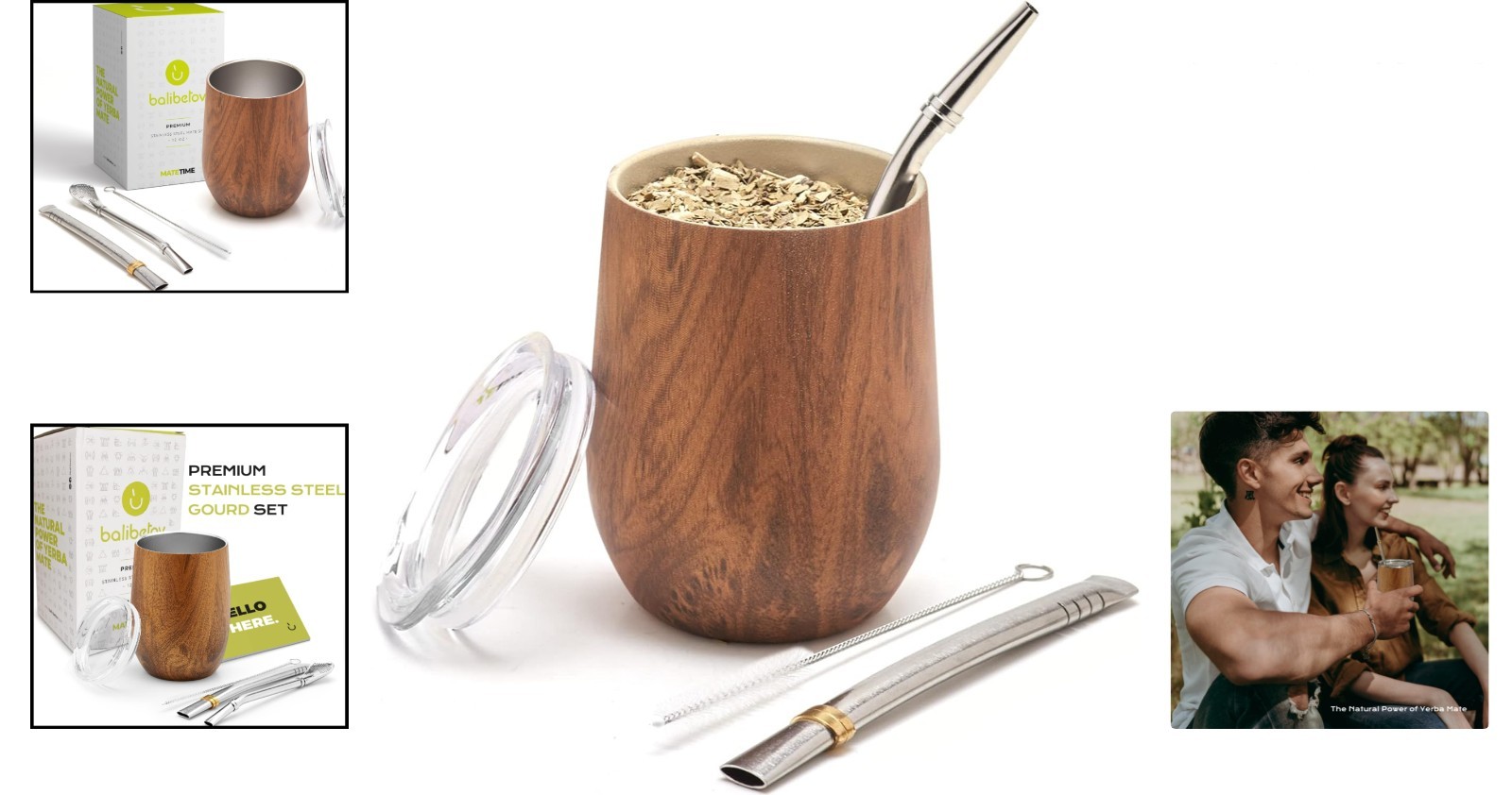 Multifunctional Stainless Steel Yerba Mate Gourd – Break Resistant, Portable