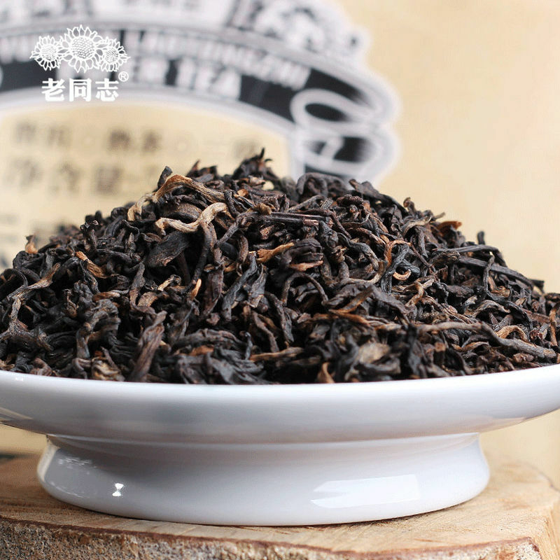 2025 Haiwan Pu-erh Tea Old Comrade Third-level Loose Tea Ripe Pu’er Tea 600g