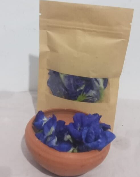 50+pure natural sun dried butterfly pea flower clitoria ternatee [10 seeds free]