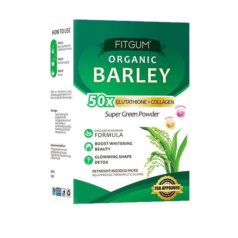 Organic Barley Grass Powder Dietary Supplement for Digestion Lose Weight 15pc