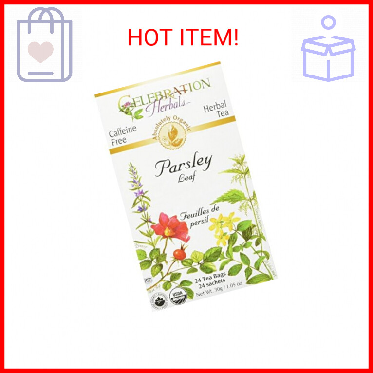 Celebration Herbals Organic Parsley Leaf Tea Caffeine Free, 24 Herbal Bags