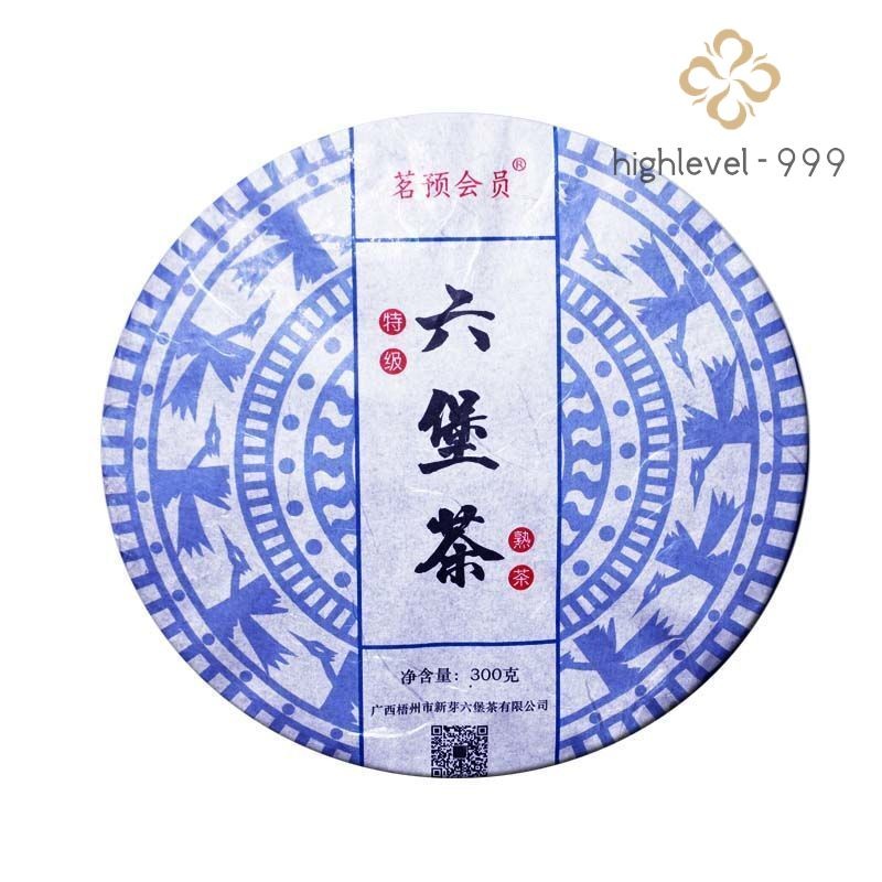 Wuzhou Liu Pao Tea Black Tea Aged Dark Tea Liu Bao Tea Cake Liubao HEI CHA 300g