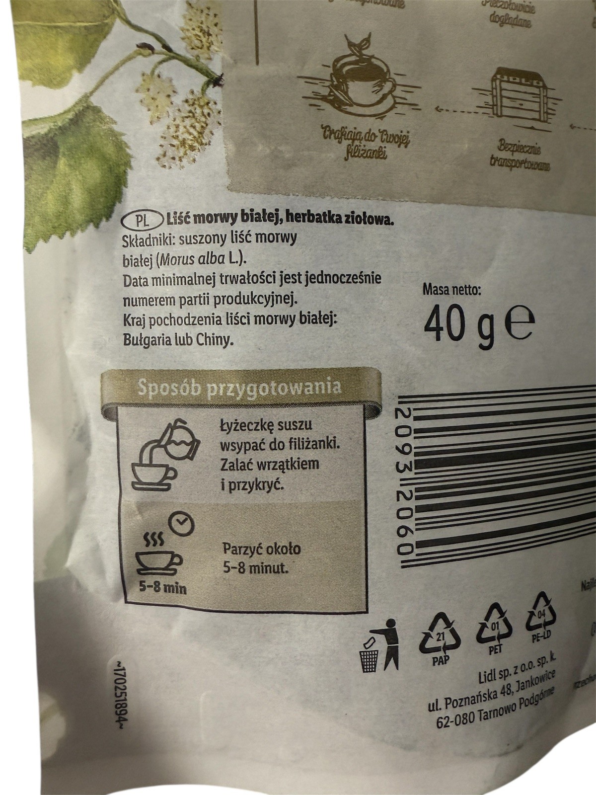 LORD NELSON – Morwa Biała ( White Mulberry ) Tea – 40g – Morus Alba L.