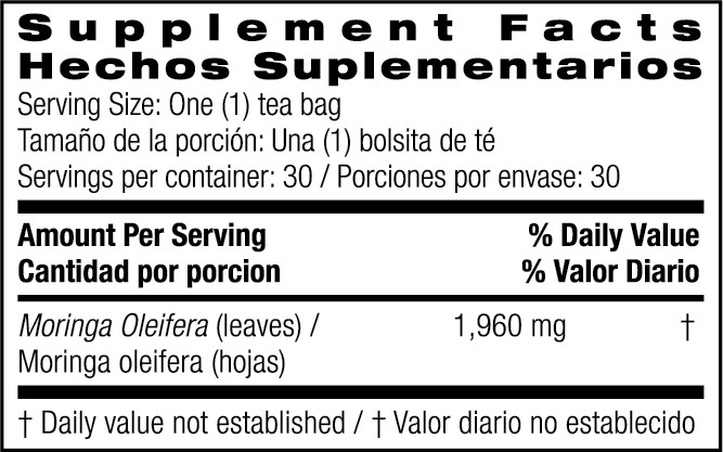 Moringa Tea 30 Tea Bags