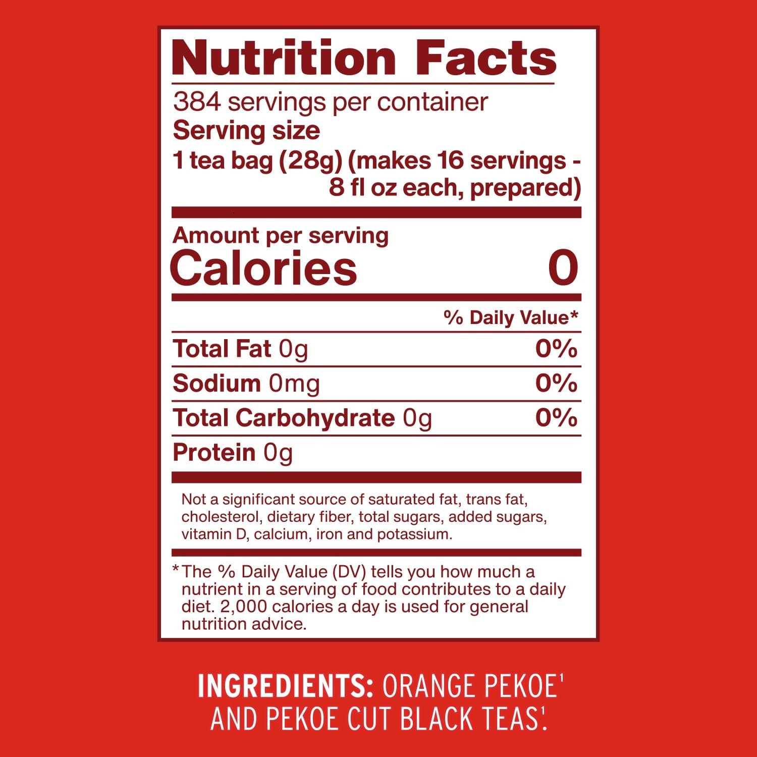 Unsweetened Iced Tea Bags Gallon Size 24ct Box Pack of 1
