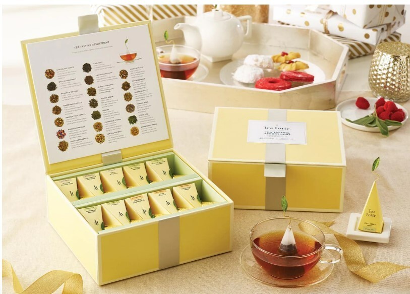 Tea Forté, Large “Tasting Assortment” Tea Chest Gift Box of 40 Gourmet Teas