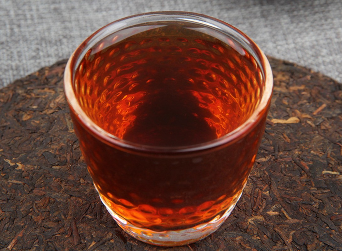 357g Pu’er Tea Ripe Tea Menghai Aged Aroma Yunnan Qizi Cake Tea Jinya Tea Cake