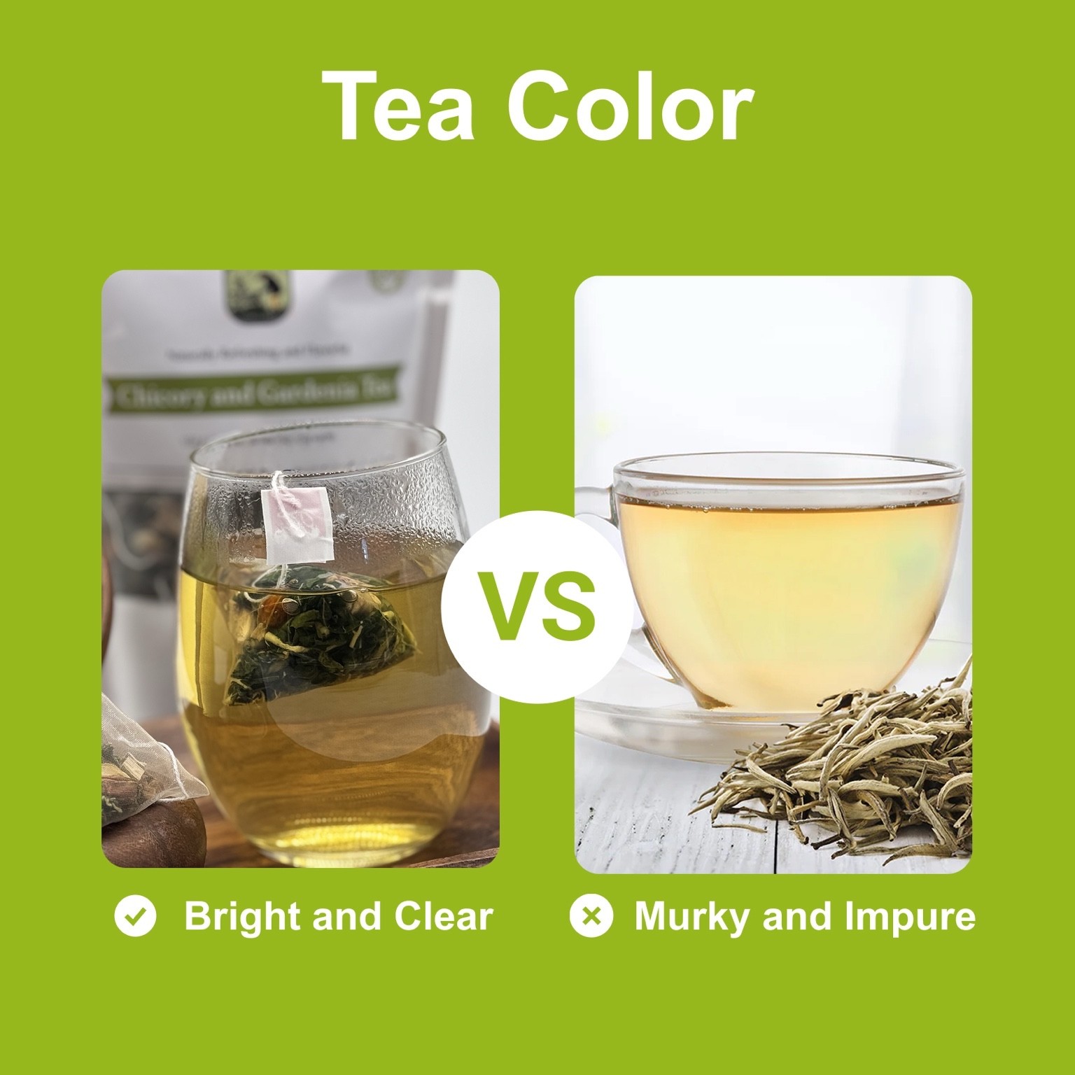 Chicory and gardenia herbal tea