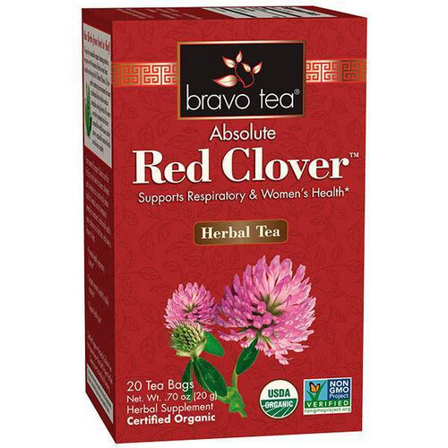 Organic Tea Red Clover 20 Bags By Bravo Tea & Herbs