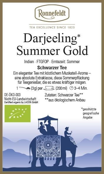 Ronnefeldt Loose Leaf Tea – Darjeeling Summer Gold (Bio Organic) – 250 g