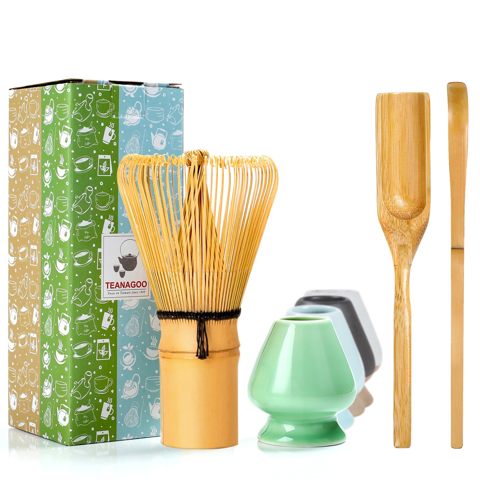 TEANAGOO MA-01 Japanese Matcha Ceremony Accessory, Matcha Whisk (Chasen), Tra…