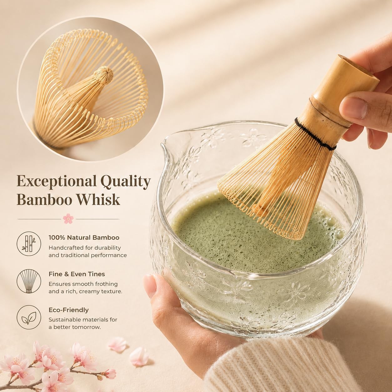 Buucup Matcha Whisk Set, Glass Matcha Kit Set Includes Matcha Bowl, Matcha Wh…