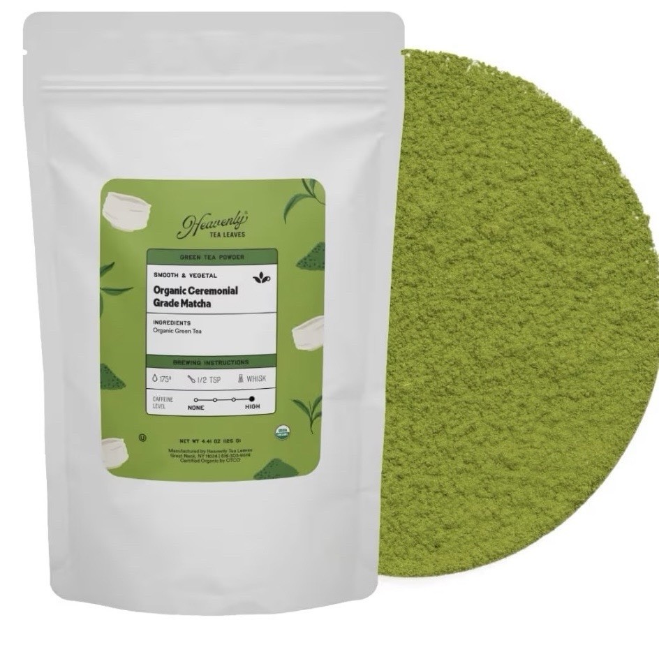 Heavenly Tea Leaves Organic Ceremonial Grade Matcha, BULK 4.41oz/125g, SEALED