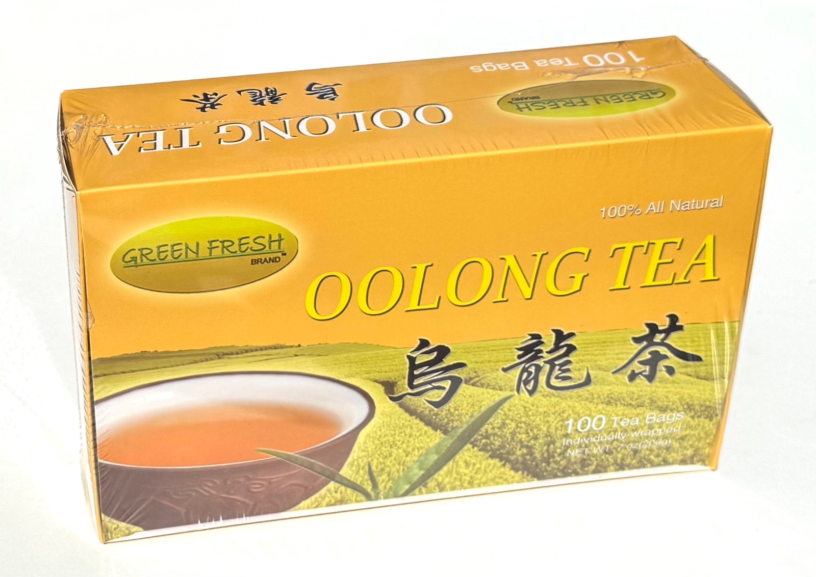 Green Fresh 100-Count Oolong Tea Bags 100% Natural Handpicked from Fujiang 7oz