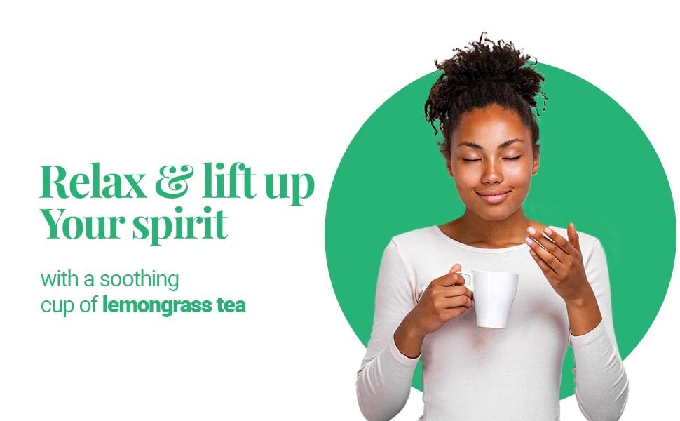 75 Lemongrass Tea Bags, All Natural Relaxing lemongrass Herbal Tea, Diuretic Tea