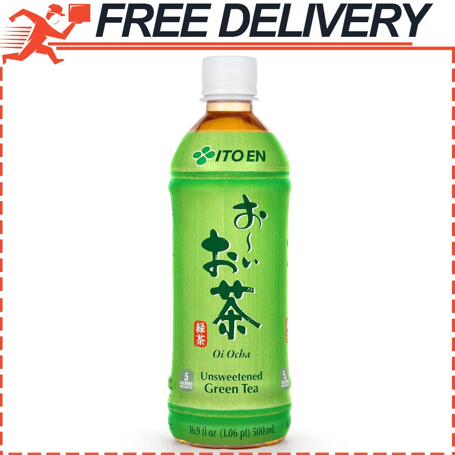 12-Pack Ito En Tea Oi Ocha Green Tea, Unsweetened, No Additivies, 16.9 Ounce