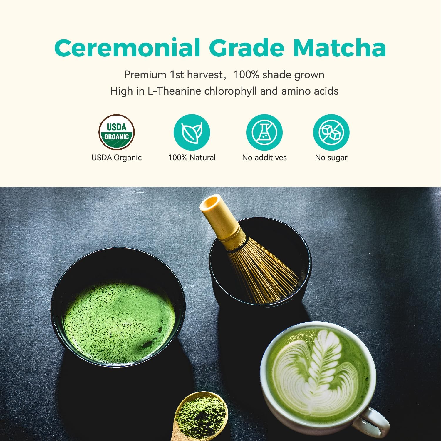 Emerail Organic Ceremonial Grade Matcha, Premium First Harvest Matcha Green T…