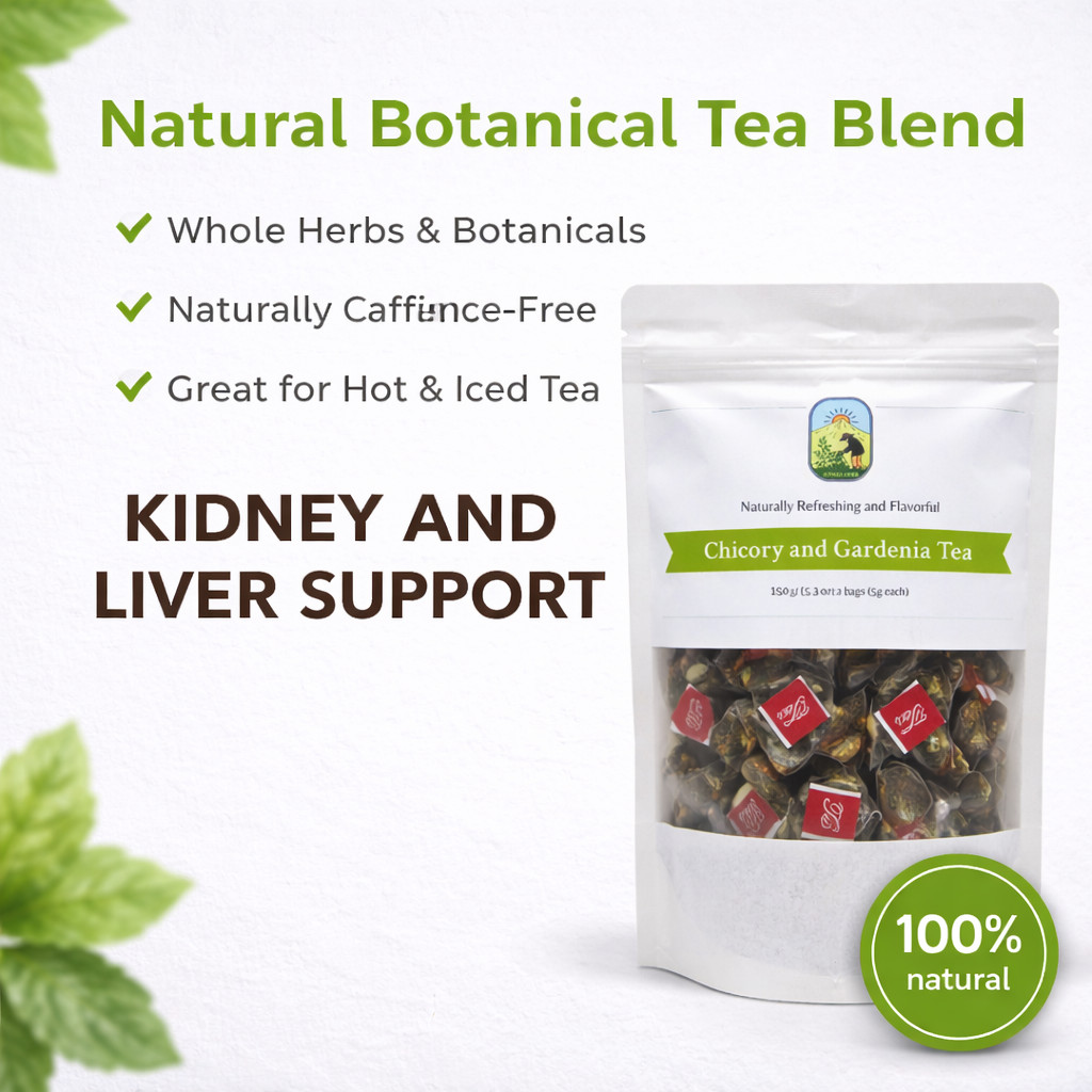 Chicory Gardenia Chinese Herbal Tea Caffeine Free Yoga Detox Botanical Blend