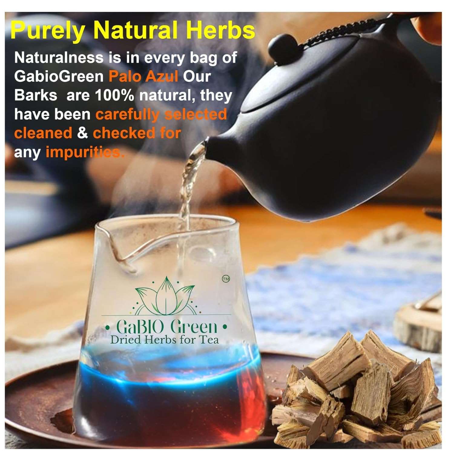Palo Azul, Kidney Wood (4Oz/119Gr), Blue Stick Herbal Tea Bark, Palo Azul Tea, R