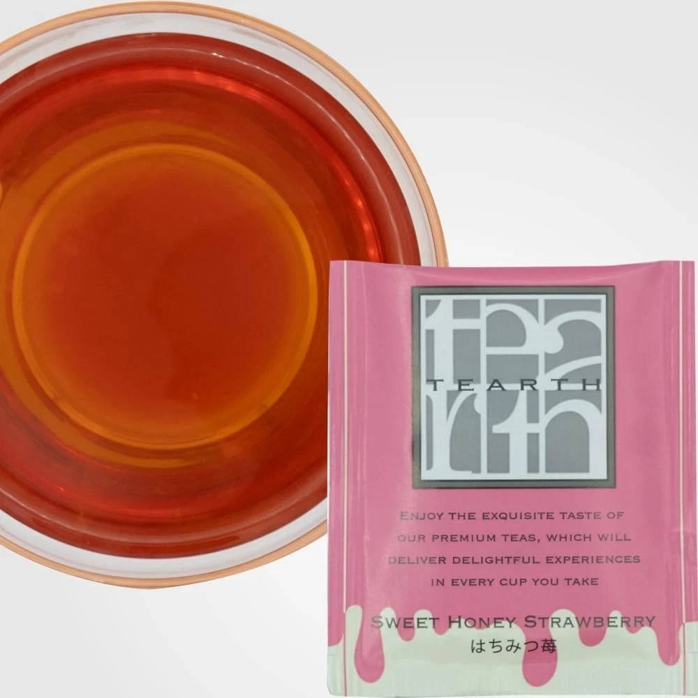 Japanese Black Tea Sweet Honey Strawberry Tea Bags 25 Count x2 Boxes TEARTH