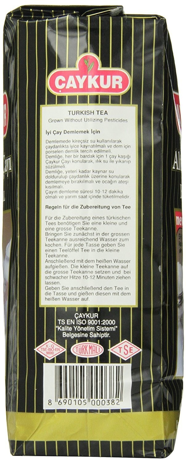 Black Tea Loose Leaf 17.6 oz Turkish Pesticide-Free Ideal for Brewing
