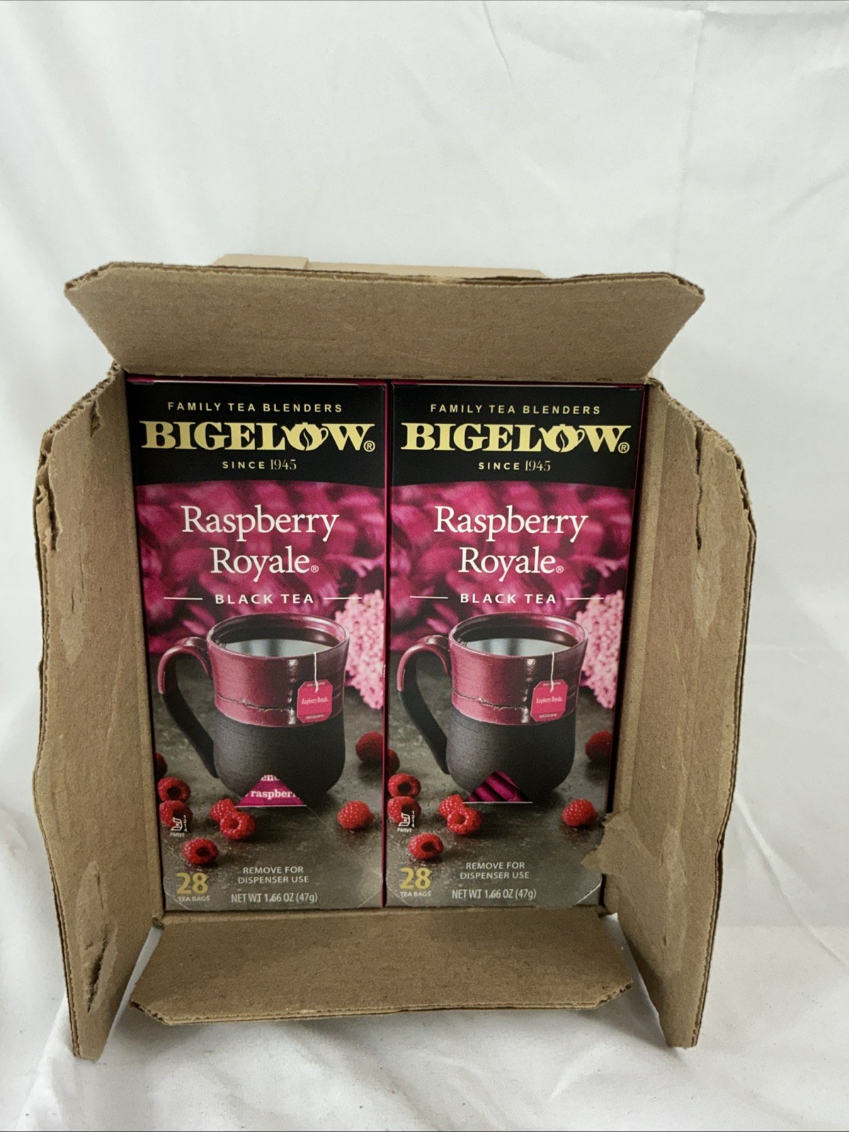 Bigelow Raspberry Royale Black Tea 168 Tea Bags 28 Bags A Box Pack of 6 Boxes