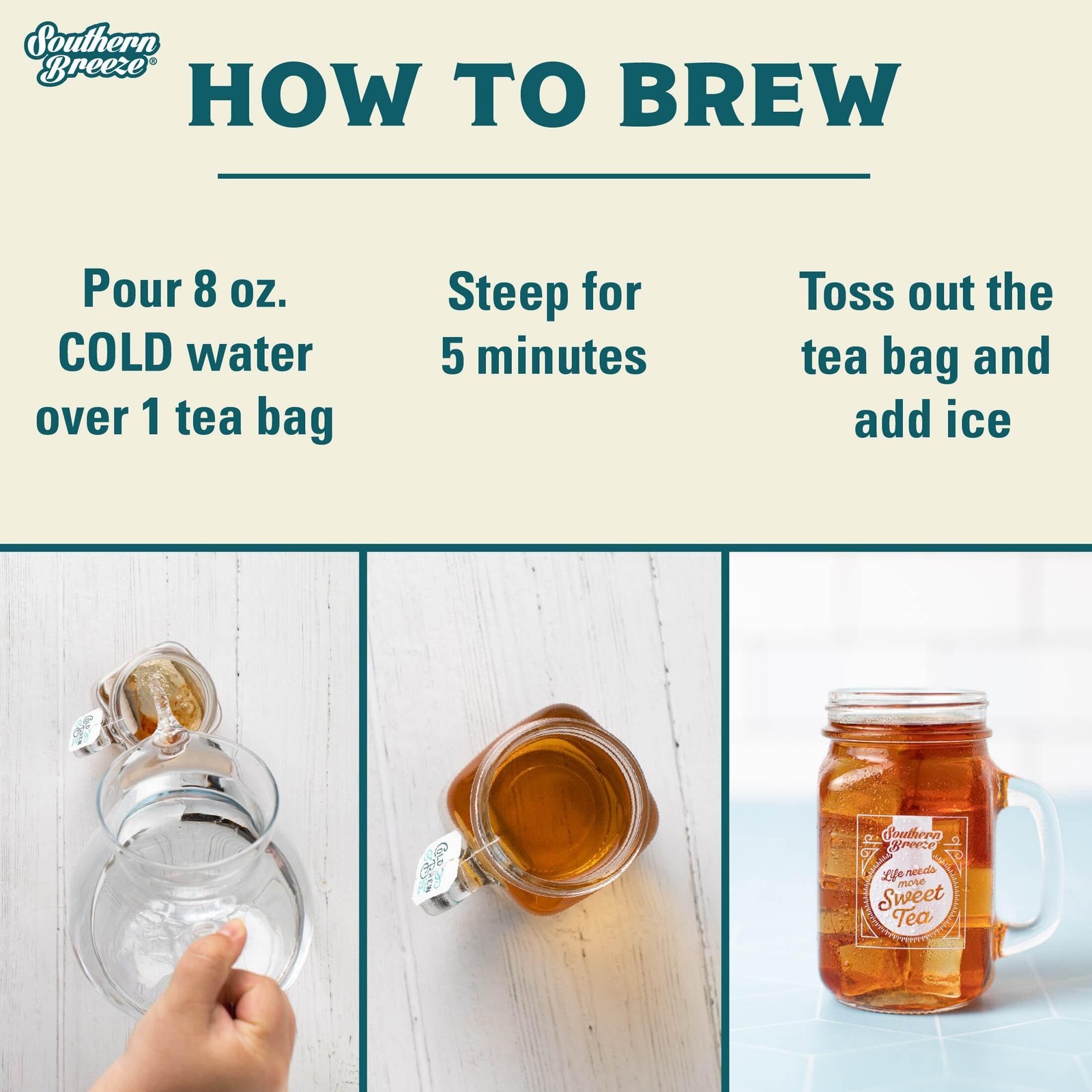 Cold Brew Sweet Tea Original Iced Tea with Black Tea and Zero Carbs Zero Suga…