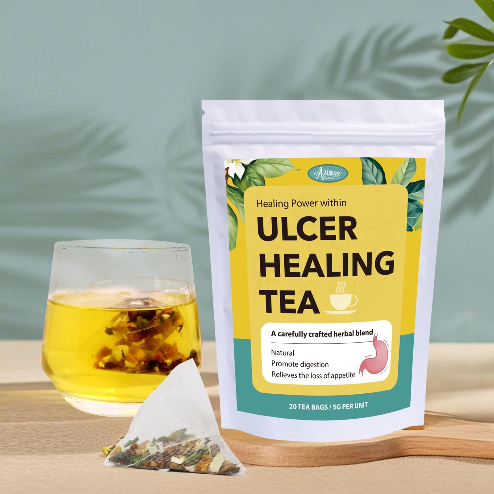 Natural Ulcer Healing Tea – 20 Pcs for Healthy Digestion & Stomach Relief