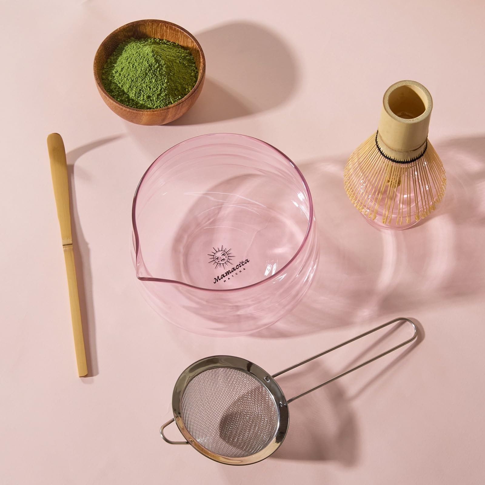Matcha Whisk Set, 5-Piece Matcha Bowl and Whisk Kit with Bamboo Scoop, Glass …