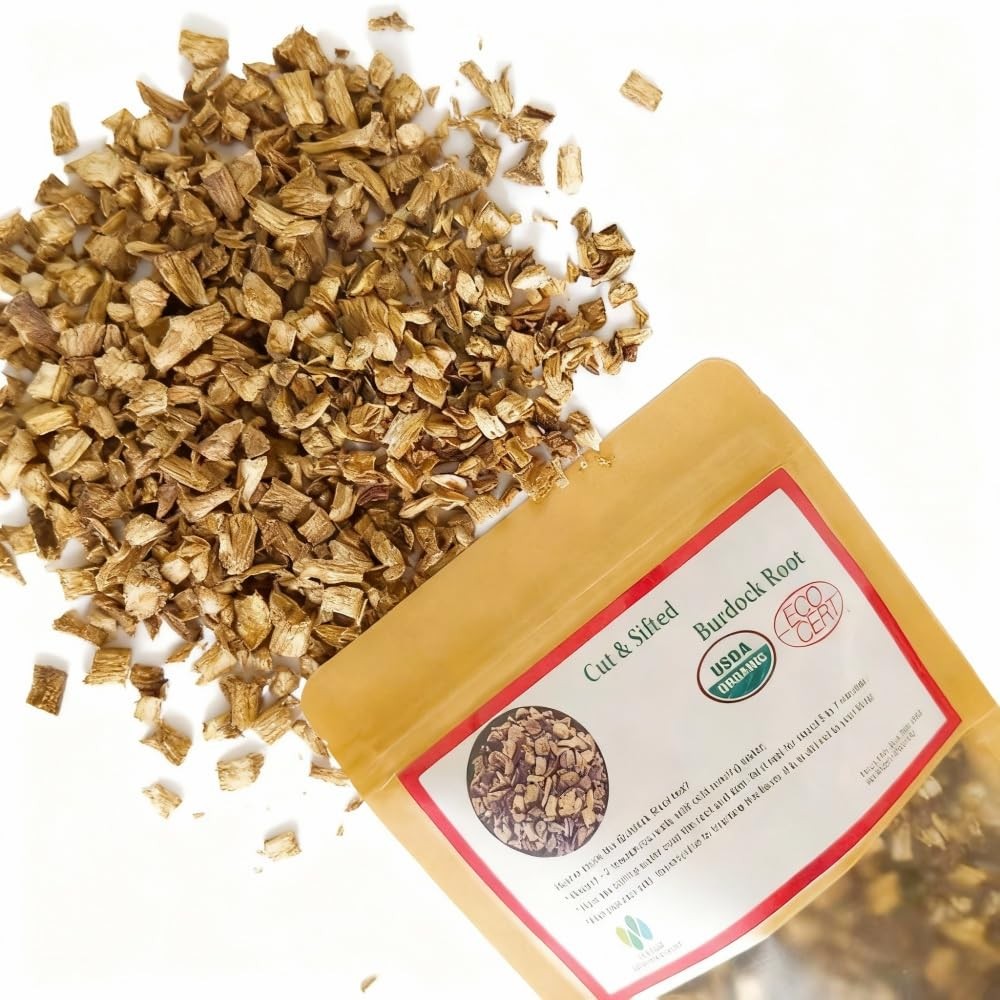 Cut & Sifted Organic Burdock Root Tea Caffeine Free 5 Ounces Herbal Ingredie…
