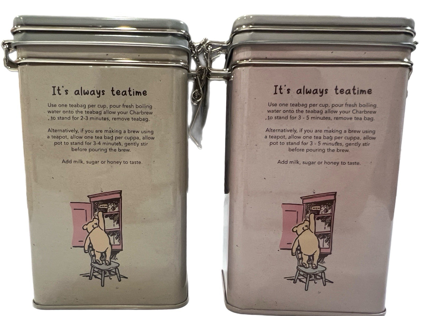 Charbrew Earl Grey & English Breakfast Tea Set Tins 60 Bags Each